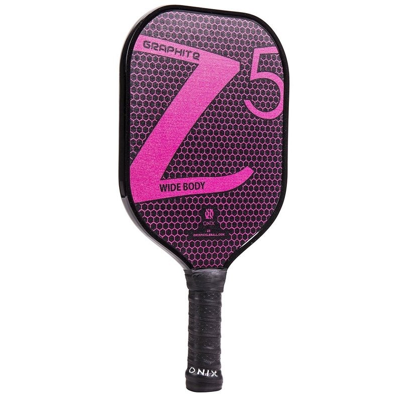 Onix Z5 Graphite Pickleball Paddle (Pink) with Cushion Grip and Pink Paddle Cover - Image 2